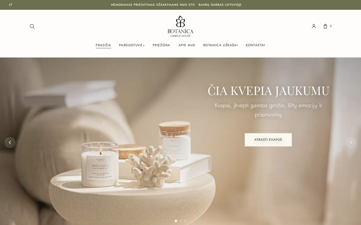 Nettbutikken Botanica Candle House