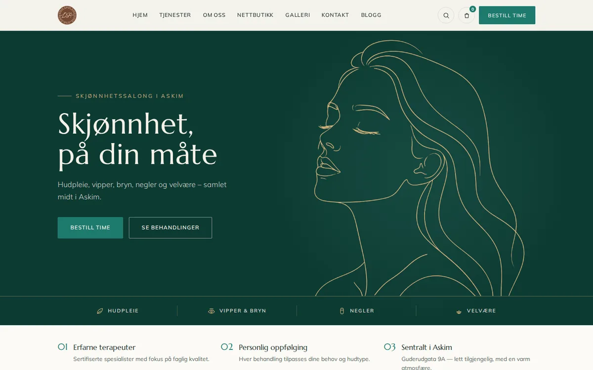 Nettsiden til Din Salong Askim