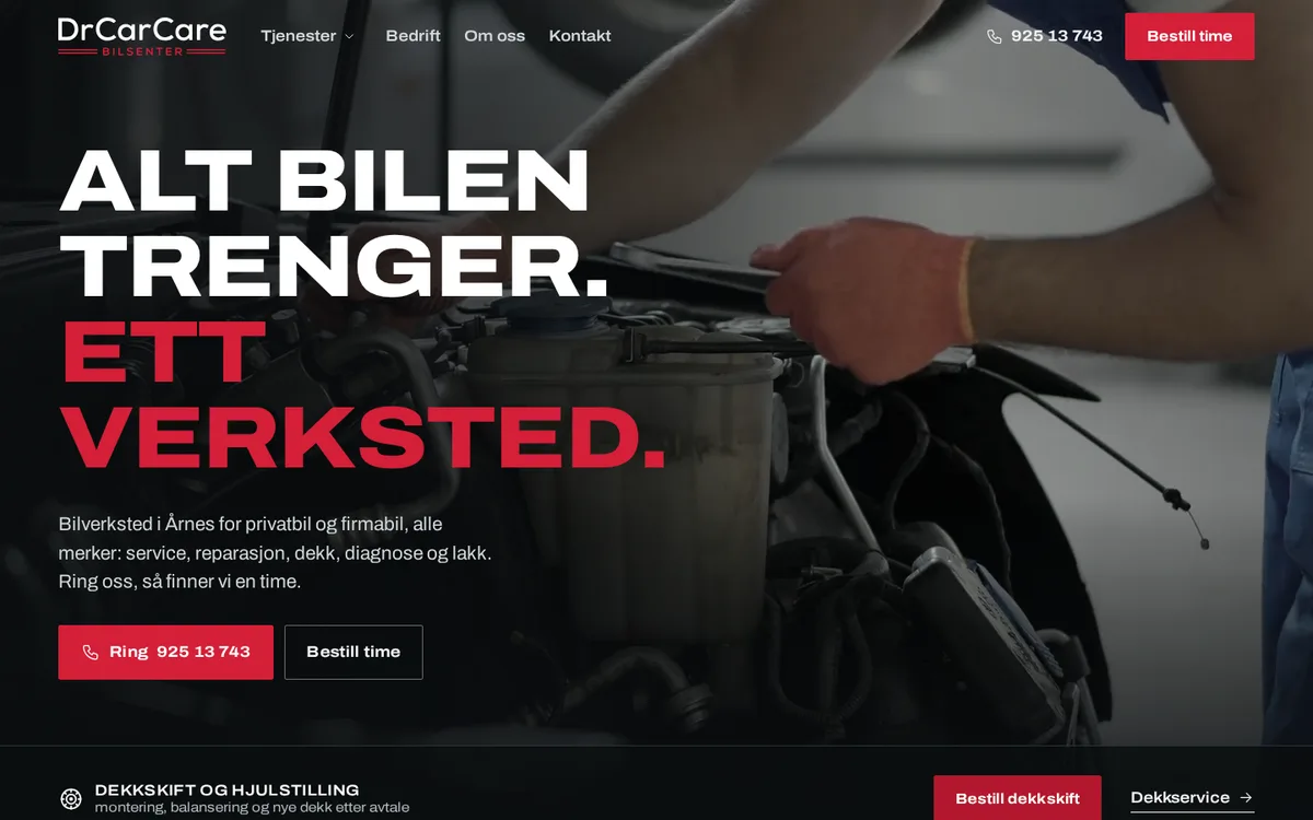 Nettsiden til Dr Car Care