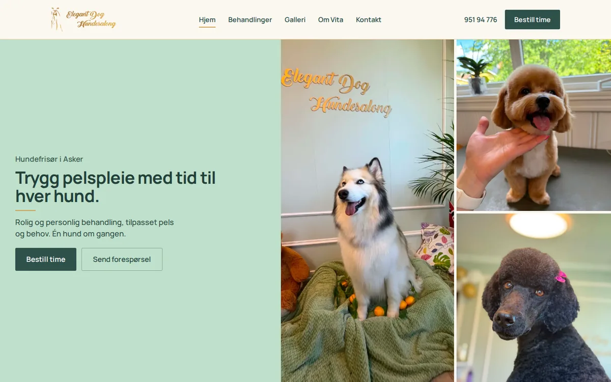 Nettsiden til Elegant Dog
