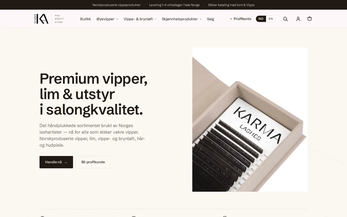 Nettbutikken Karma Pro Beauty Store