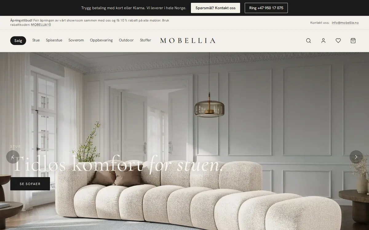 Nettbutikken Mobellia