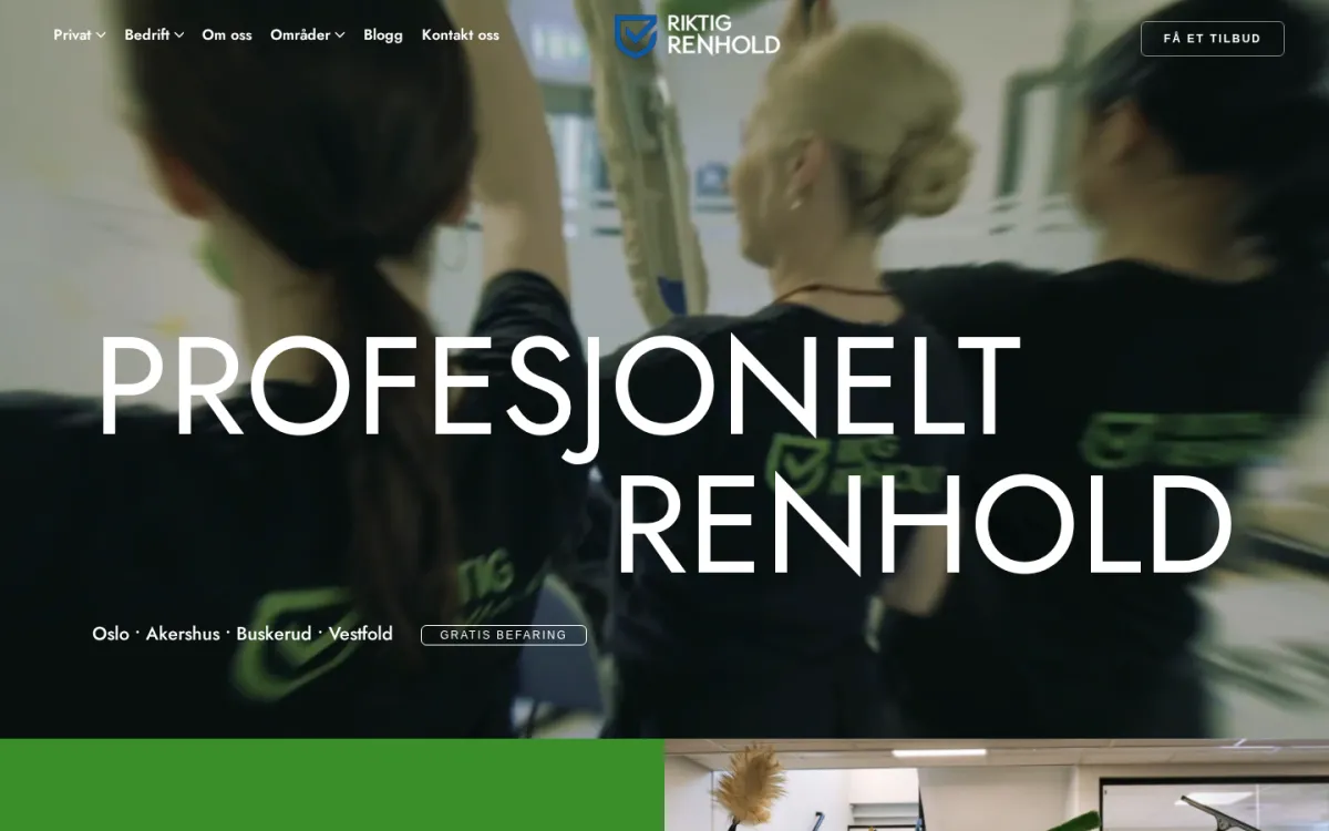 Nettsiden til Riktig Renhold