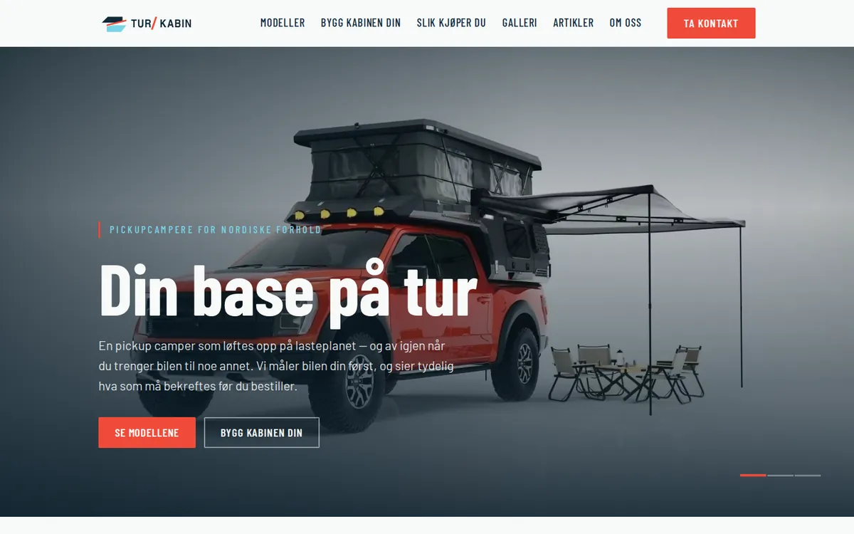 Nettsiden til TUR/KABIN