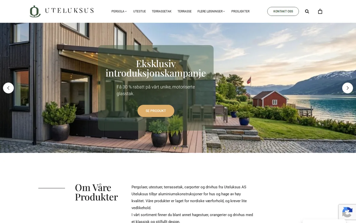 Nettsiden til Uteluksus